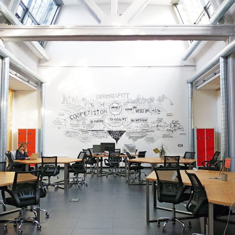 Foto dello spazio coworking di Impact hub Torino